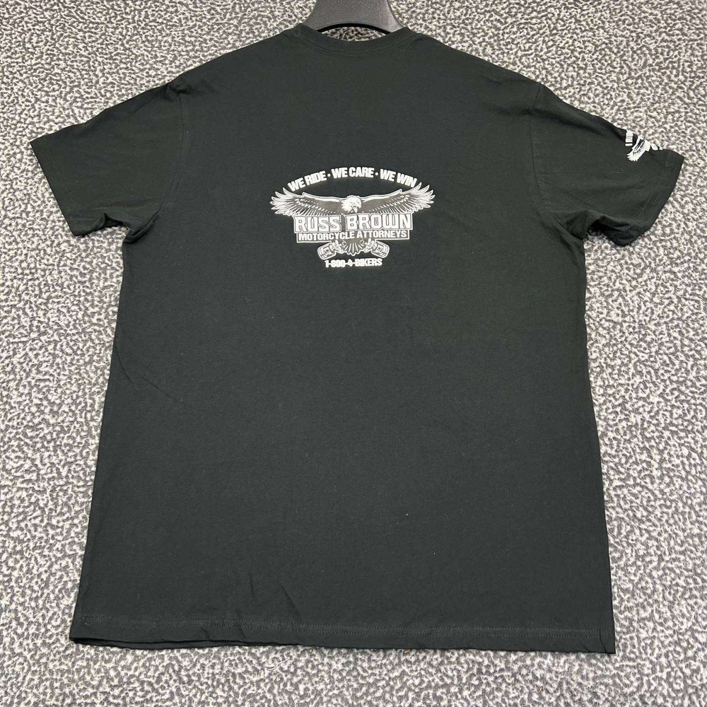 Vintage Russ Brown Motorcycle Shirt Men XL Simplex Short Sleeve Cotton Deadstock